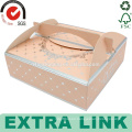 Caja de torta plana del triángulo del papel de la taza del palillo del estallido del diseño de empaquetado suizo de encargo plano